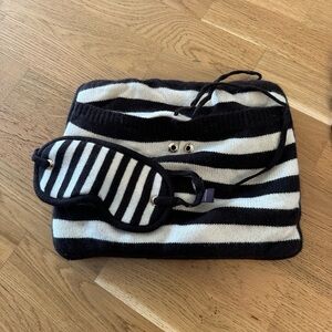 Henri Bendel Centennial Stripe luxury Cashmere travel set